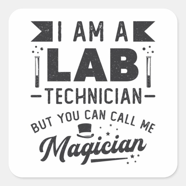 Adesivo Quadrado Eu Sou Um Presente De Laboratório De Ciência De Té (Frente)