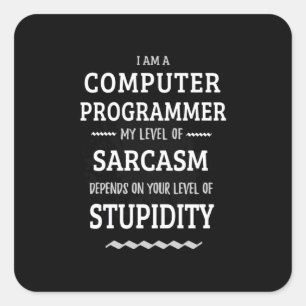 Adesivo Quadrado Eu Sou Um Programador De Computador