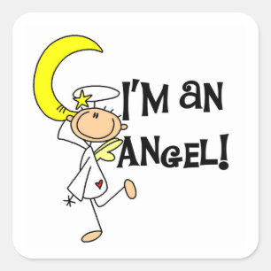 Adesivo Quadrado Eu sou uma Camisetas e Presentes de Anjo