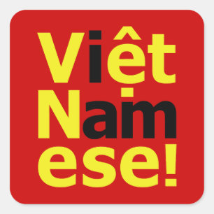 Adesivo Quadrado eu sou Viet Namese!