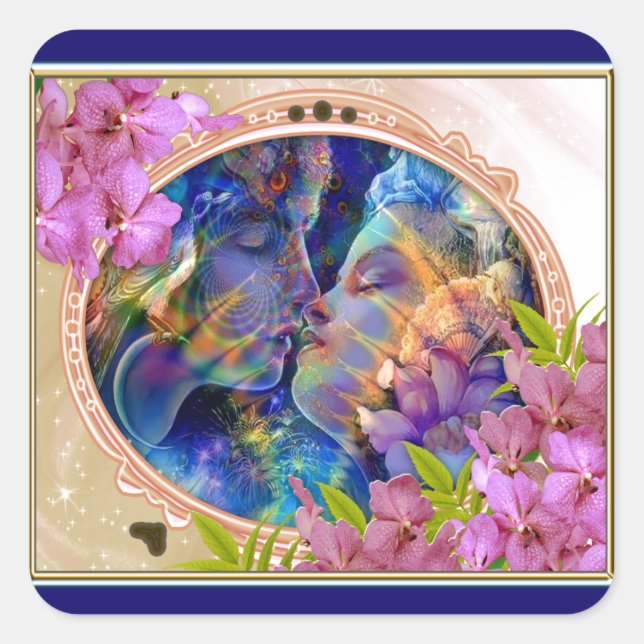 Adesivo Quadrado Eu te amo (Frente)