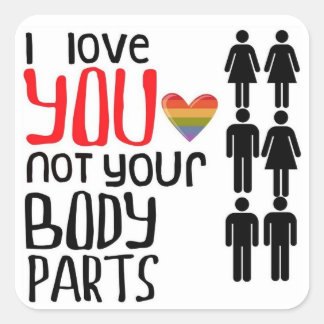 Adesivo Quadrado Eu te amo