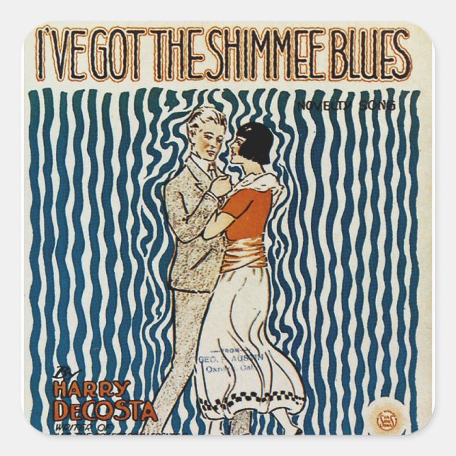 Adesivo Quadrado Eu tenho o Shimmie Blues (Frente)