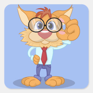 Adesivo Quadrado Eu vejo você cola de gato