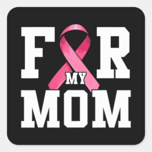 Adesivo Quadrado Eu Visto Rosa Para A Minha Mãe Fita Fita Cor-De-Fi