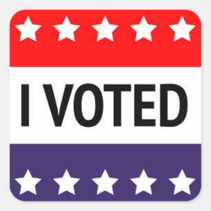 Adesivo Quadrado Eu votei