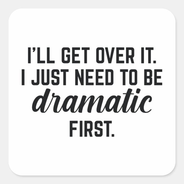 Adesivo Quadrado Eu vou superar isso (Frente)