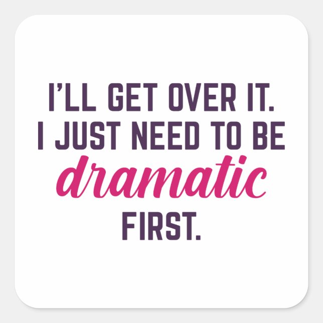 Adesivo Quadrado Eu vou superar isso (Frente)