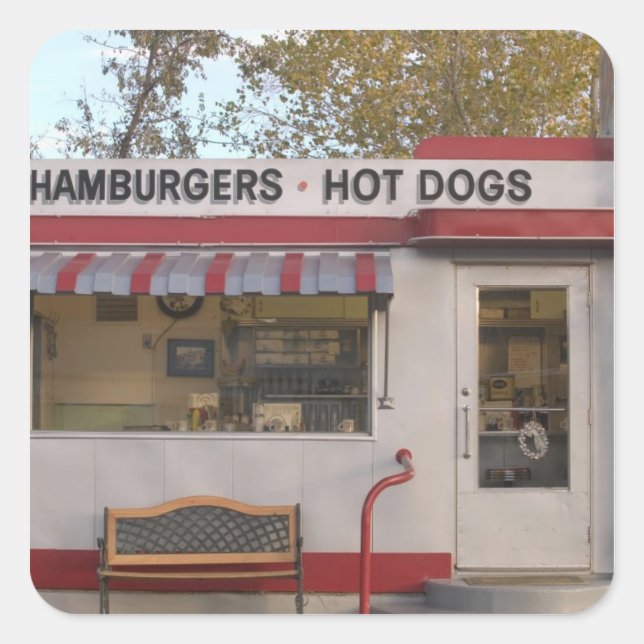 Adesivo Quadrado EUA, Arizona, Bisbee: Shady Dell Motel, Todos 2 (Frente)