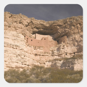 Adesivo Quadrado EUA, Arizona, Camp Verde: Castelo de Montezuma