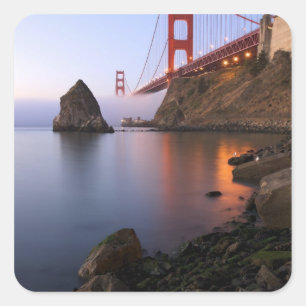 Adesivo Quadrado EUA, Califórnia, São Francisco. Golden Gate