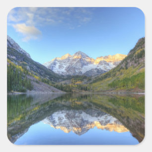 Adesivo Quadrado EUA, Colorado, Maroon Bells-Snowmass