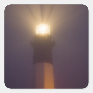 Adesivo Quadrado EUA; Geórgia; Savannah. Farol da Ilha Tybee