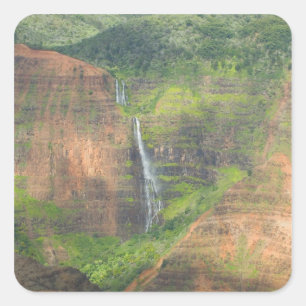 Adesivo Quadrado EUA, Havaí, Kauai, Waimea, Waimea Canyon