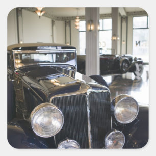Adesivo Quadrado EUA, Indiana, Auburn: Auburn, Cord, Duesenberg 6