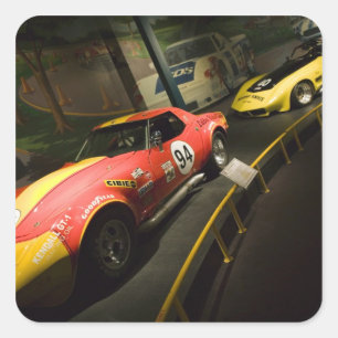 Adesivo Quadrado EUA, Kentucky, Boliche Verde: National Corvette 4