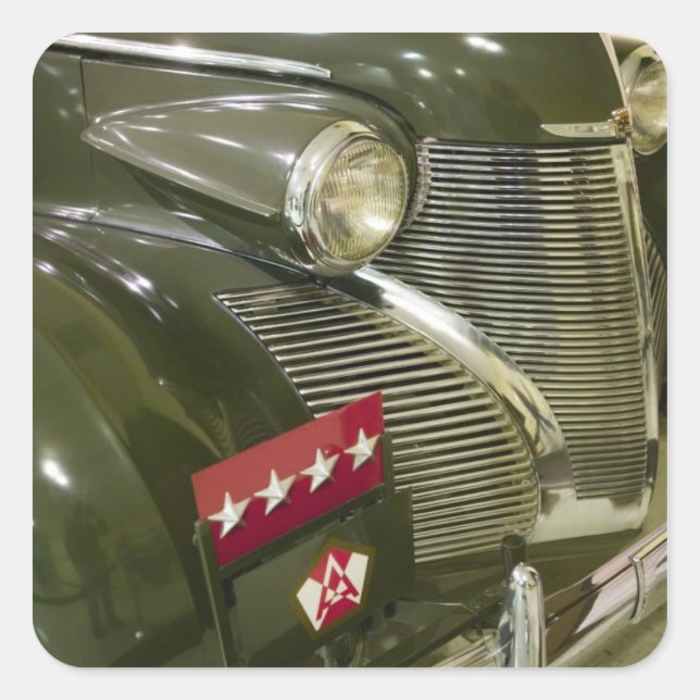 Adesivo Quadrado EUA, Kentucky, Fort Knox: Museu de Patton (Frente)