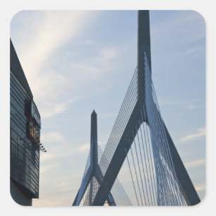 Adesivo Quadrado EUA, Massachusetts, Boston. A Ponte Zakim.2