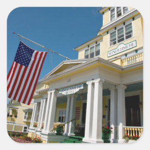 Adesivo Quadrado EUA, Michigan, ilha de Mackinac