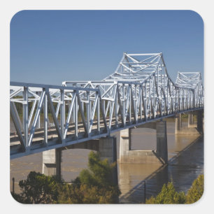 Adesivo Quadrado EUA, Mississippi, Vicksburg. Rodovia I-20