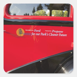 Adesivo Quadrado EUA, Montana, Glacier National Park, Vintage