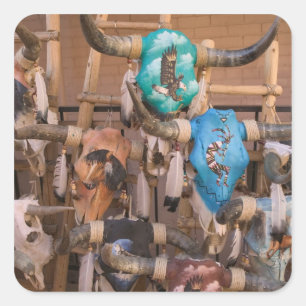 Adesivo Quadrado EUA, Novo México, Papais noeis Fe: Papais noeis Ce