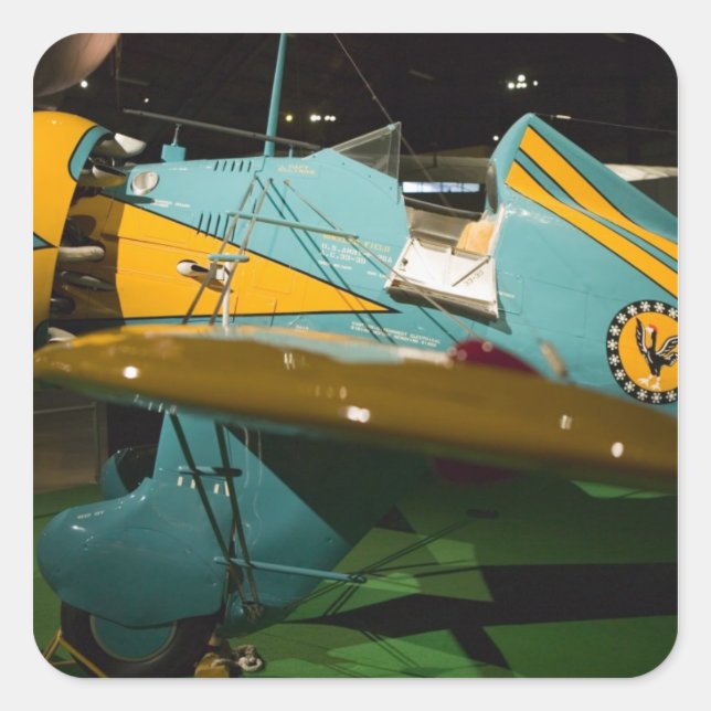 Adesivo Quadrado EUA, Ohio, Dayton: Museu da Força Aérea dos EUA e  (Frente)