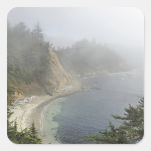 Adesivo Quadrado EUA, Oregon, Ocean View, Cape Arago, Bandon