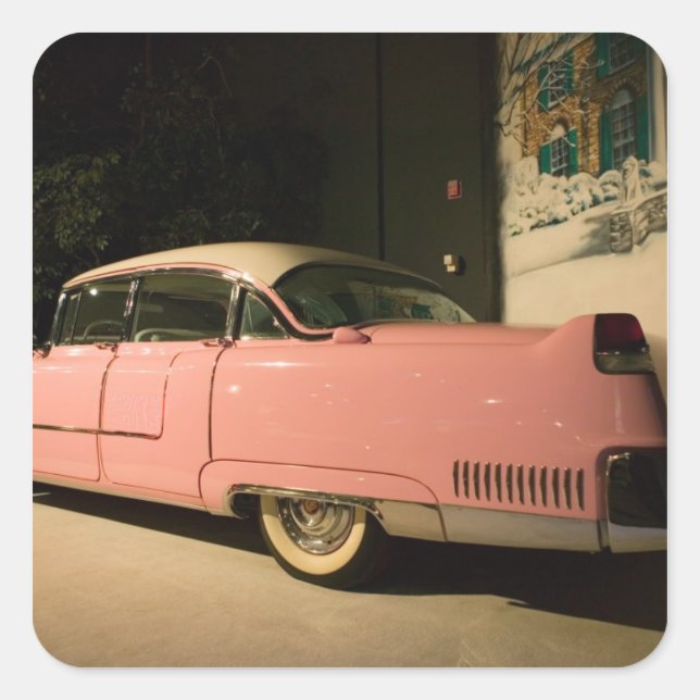 Adesivo Quadrado EUA, Tennessee, Memphis, Elvis Presley 3 (Frente)