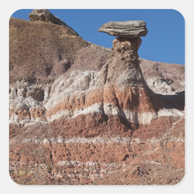Adesivo Quadrado EUA, Texas, Panhandle, Hoodoo (Frente)