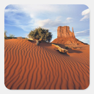 Adesivo Quadrado EUA, Utah, Monument Valley. Vento cria