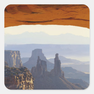 Adesivo Quadrado EUA, Utah, Parque Nacional Canyonlands, Vista de