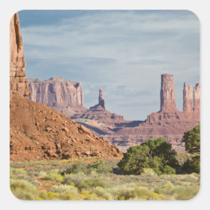 Adesivo Quadrado EUA, Utah, Parque Tribal Navajo Monument Valley.