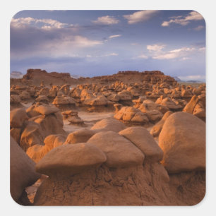 Adesivo Quadrado EUA; Utah. Vista do Goblin Valley State Park em