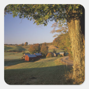 Adesivo Quadrado EUA, Vermont, sul de Woodstock, Jenne Farm em