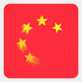 Adesivo Quadrado EUA vs. CHINA/CHINA