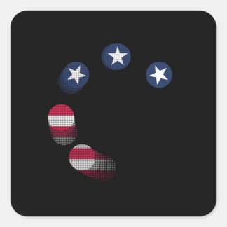 Adesivo Quadrado EUA vs. CHINA / EUA