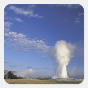 Adesivo Quadrado EUA, Wyoming. Parque Nacional de Yellowstone. Velh