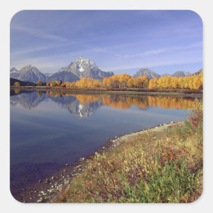 Adesivo Quadrado EUA, Wyoming, Parque Nacional Grand Teton. Mt. 2