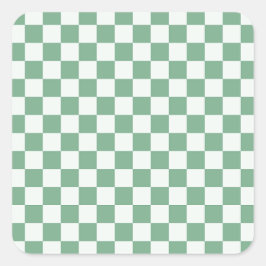 Adesivo Quadrado Eucalyptus mist checkerboard pattern