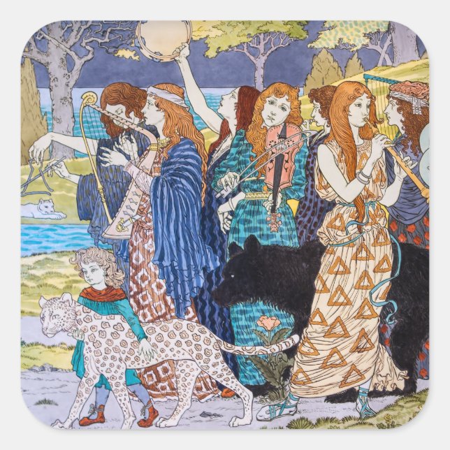 Adesivo Quadrado Eugene Grasset - Painel Decorativo Harmonia (Frente)
