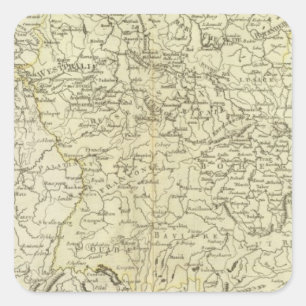 Adesivo Quadrado Europa, Alemanha, Áustria