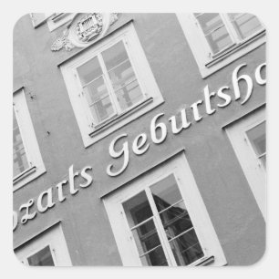 Adesivo Quadrado Europa, Áustria, Salzburgo. O local de nascimento