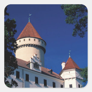 Adesivo Quadrado Europa, Castelo Konopiste, República Tcheca, estát
