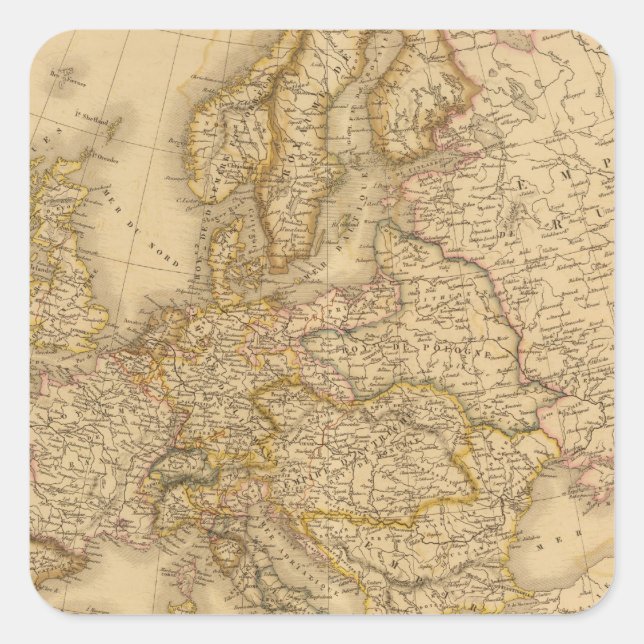 Adesivo Quadrado Europa em 1789 (Frente)