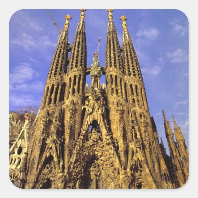 Adesivo Quadrado Europa, Espanha, Barcelona, Sagrada Família (Frente)