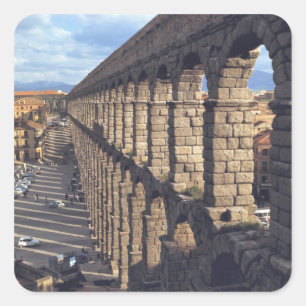 Adesivo Quadrado Europa, Espanha, Segóvia. A luz tardia lança som