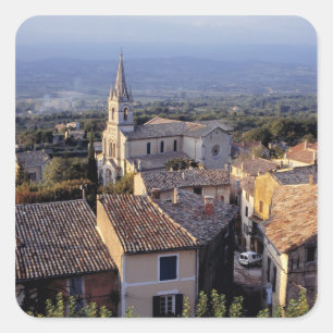 Adesivo Quadrado Europa, França, Bonnieux. Quedas de luz solar