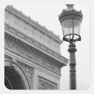 Adesivo Quadrado Europa, França, Paris. Arco do Triunfo e