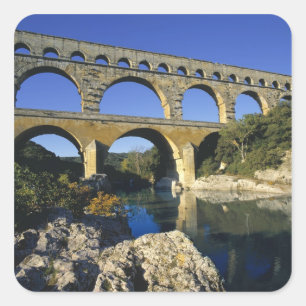 Adesivo Quadrado Europa, França, Pont du Gard. Pont du Gard,